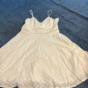 Women’s June and Ivy size medium white eyelet spaghetti strap dress
